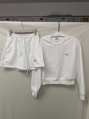 ALO Yoga | Shorts | Alo Yoga Black Tennis Club Sweater Knit Hot